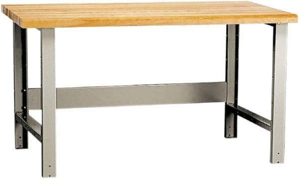 Rousseau Metal - 60 Wide x 30" Deep x 34" High, Laminated Hardwood Workbench - Fixed Legs - USA Tool & Supply