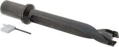Allied Machine and Engineering - Series 32, 32 to 35mm Diam, 1-1/2" Diam Straight Shank with Flange, Straight Flute Spade Drill - 6-59/64" Max Depth, 8-31/32" Body Length, 11-21/32" OAL, Standard Length, Through Coolant - USA Tool & Supply