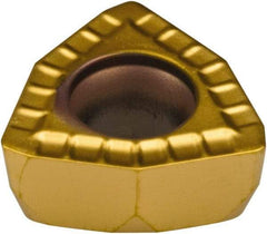 Kennametal - DFT MD Grade KC7140 Carbide Indexable Drill Insert - TiN Finish, 0.315" Inscribed Circle - USA Tool & Supply