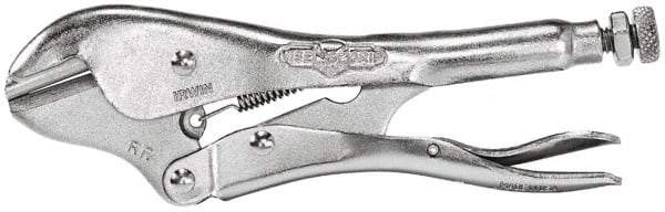 Irwin - 7" OAL Pinch Off Locking Pliers - 1" Jaw Depth, 1-1/4" Jaw Opening, Standard Handle - USA Tool & Supply