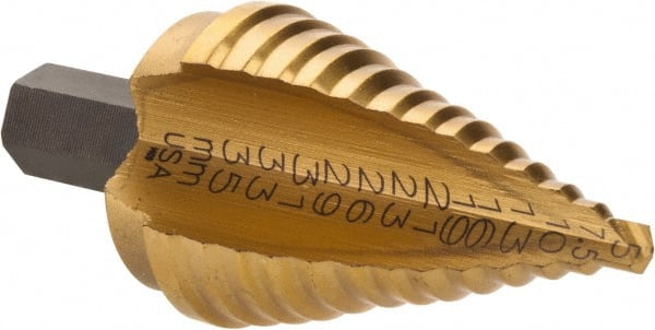 Irwin - 13 Hole Sizes, 5 to 35mm Hole Diam High Speed Steel Speedpoint Step Drill Bit - USA Tool & Supply