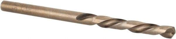 Irwin - 5/32" 135° Cobalt Jobber Drill - Bright Finish, Left Hand Cut, Spiral Flute, Straight Shank, 2-9/16" OAL, Split Point - USA Tool & Supply