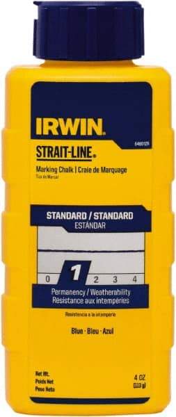 Irwin - 4 oz Container Marking Chalk - Blue - USA Tool & Supply