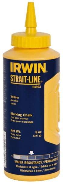 Irwin - 8 Container Chalk Refill - Yellow - USA Tool & Supply