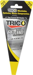 Trico - 9 oz Capacity Heavy-Grade Paper Funnel - 3/4" Tip OD, Yellow, Black, Red & White - USA Tool & Supply