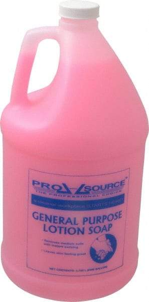 PRO-SOURCE - 1 Gal Bottle Liquid Soap - General Duty, Pink, Almond Scent - USA Tool & Supply