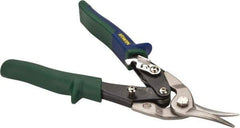 Irwin - 1-5/16" Length of Cut, Right Pattern Aviation Snip - 10" OAL, ProTouch Handle, 18 AWG Steel Capacity - USA Tool & Supply