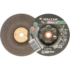 WALTER Surface Technologies - 5" Diam x 5/8" Hole, 60 Grit Surface Grinding Wheel - Aluminum Oxide, Medium Grade, 12,200 Max RPM - USA Tool & Supply