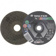 WALTER Surface Technologies - 7" Diam x 7/8" Hole, 36 Grit Surface Grinding Wheel - Aluminum Oxide, Very Coarse Grade, 8,600 Max RPM - USA Tool & Supply