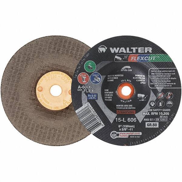 WALTER Surface Technologies - 7" Diam x 7/8" Hole, 60 Grit Surface Grinding Wheel - Aluminum Oxide, Medium Grade, 8,600 Max RPM - USA Tool & Supply