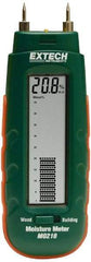 Extech - 32 to 104°F Operating Temp, Pocket Size Moisture Meter - LCD Display, Accurate to Wood 1%, Other Building Materials 0.1% - USA Tool & Supply