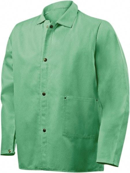 Steiner - Size 2XL Flame Resistant/Retardant Jacket - Green, Cotton, Snaps Closure, 52 to 54" Chest - USA Tool & Supply