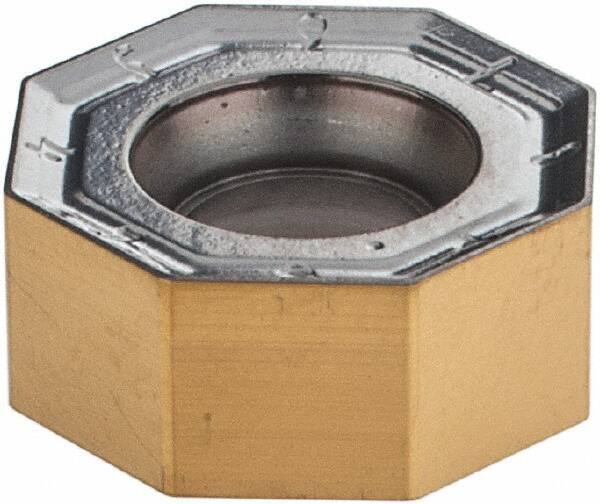 Iscar - ONHU050505 MM Grade IC330 Carbide Milling Insert - TiCN/TiN Finish, 0.2047" Thick, 13mm Inscribed Circle, 0.5mm Corner Radius - USA Tool & Supply