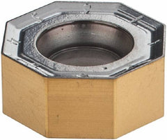 Iscar - ONHU050505 MM Grade IC330 Carbide Milling Insert - TiCN/TiN Finish, 0.2047" Thick, 13mm Inscribed Circle, 0.5mm Corner Radius - USA Tool & Supply