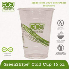 ECO PRODUCTS - Renewable & Compostable Cold Cups - 16 oz - Clear - USA Tool & Supply