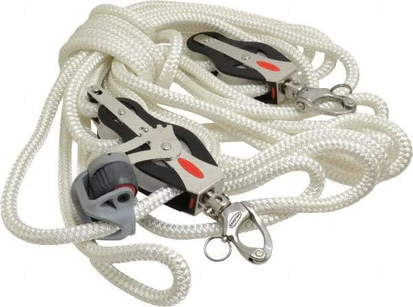 Ronstan - 1,240 Lb Lifting Capacity, 8-1/2' Lift Height, Block & Tackle Hoist - Made from Rope - USA Tool & Supply