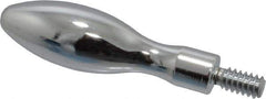 Gibraltar - 10-24 Threaded Stem, Fixed Handwheel & Machine Handle - Carbon Steel Bulb Shape Handle, 3/8" Long Carbon Steel Stem, 1-11/16" Handle Length, 2-1/16" OAL - USA Tool & Supply