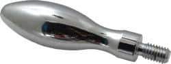 Gibraltar - 3/8-16 Threaded Stem, Fixed Handwheel & Machine Handle - Carbon Steel Bulb Shape Handle, 11/16" Long Carbon Steel Stem, 3-3/16" Handle Length, 3-7/8" OAL - USA Tool & Supply
