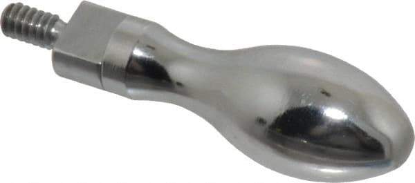 Gibraltar - 10-24 Threaded Stem, Revolving Handwheel & Machine Handle - Carbon Steel Bulb Shape Handle, 3/8" Long Carbon Steel Stem, 1-7/8" Handle Length, 2-1/4" OAL - USA Tool & Supply