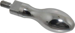 Gibraltar - 10-24 Threaded Stem, Revolving Handwheel & Machine Handle - Carbon Steel Bulb Shape Handle, 3/8" Long Carbon Steel Stem, 1-7/8" Handle Length, 2-1/4" OAL - USA Tool & Supply