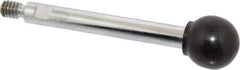 Gibraltar - 1/4-20 Stem, 3/4" Knob Diam, 5/16" Shaft Diam, Gear Lever Arm with Ball Knob - 3/8" Thread Length, 3.1" Handle Length, Steel Shaft, Phenolic Knob - USA Tool & Supply