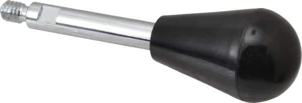 Gibraltar - 1/4-20 Stem, 1" Knob Diam, 0.31" Shaft Diam, Gear Lever Arm with Oval Knob - 3/8" Thread Length, 3.2" Handle Length, Steel Shaft, Phenolic Knob - USA Tool & Supply