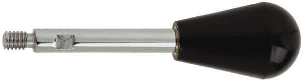Gibraltar - 1/4-20 Stem, 1" Knob Diam, 0.31" Shaft Diam, Gear Lever Arm with Oval Knob - 3/8" Thread Length, 3.4" Handle Length, Steel Shaft, Phenolic Knob - USA Tool & Supply