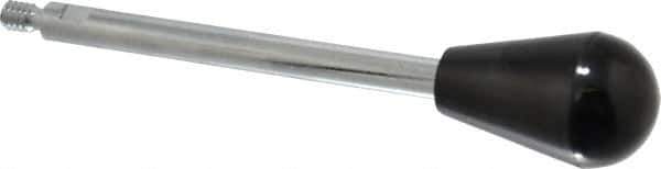Gibraltar - 1/4-20 Stem, 1" Knob Diam, 0.31" Shaft Diam, Gear Lever Arm with Oval Knob - 3/8" Thread Length, 4.9" Handle Length, Steel Shaft, Phenolic Knob - USA Tool & Supply