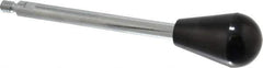 Gibraltar - 1/4-20 Stem, 1" Knob Diam, 0.31" Shaft Diam, Gear Lever Arm with Oval Knob - 3/8" Thread Length, 4.9" Handle Length, Steel Shaft, Phenolic Knob - USA Tool & Supply