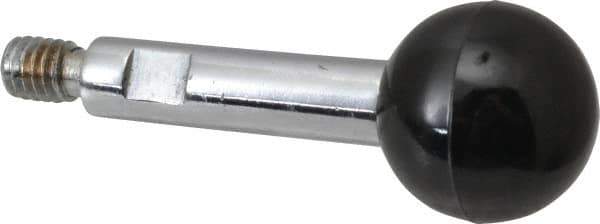 Gibraltar - 5/16-18 Stem, 1" Knob Diam, 0.39" Shaft Diam, Gear Lever Arm with Ball Knob - 7/16" Thread Length, 2.4" Handle Length, Steel Shaft, Phenolic Knob - USA Tool & Supply