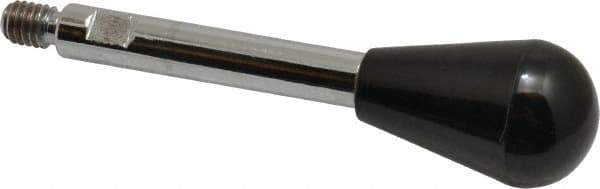 Gibraltar - 5/16-18 Stem, 1" Knob Diam, 0.39" Shaft Diam, Gear Lever Arm with Oval Knob - 7/16" Thread Length, 3.8" Handle Length, Steel Shaft, Phenolic Knob - USA Tool & Supply