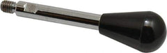 Gibraltar - 5/16-18 Stem, 1" Knob Diam, 0.39" Shaft Diam, Gear Lever Arm with Oval Knob - 7/16" Thread Length, 3.8" Handle Length, Steel Shaft, Phenolic Knob - USA Tool & Supply