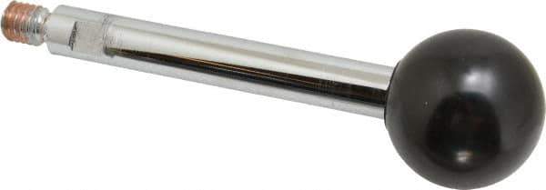 Gibraltar - 3/8-16 Stem, 1-3/8" Knob Diam, 0.47" Shaft Diam, Gear Lever Arm with Ball Knob - 1/2" Thread Length, 4.3" Handle Length, Steel Shaft, Phenolic Knob - USA Tool & Supply