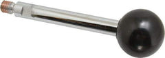 Gibraltar - 3/8-16 Stem, 1-3/8" Knob Diam, 0.47" Shaft Diam, Gear Lever Arm with Ball Knob - 1/2" Thread Length, 4.3" Handle Length, Steel Shaft, Phenolic Knob - USA Tool & Supply