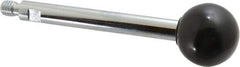 Gibraltar - 3/8-16 Stem, 1-3/8" Knob Diam, 1/2" Shaft Diam, Gear Lever Arm with Ball Knob - 1/2" Thread Length, 4.8" Handle Length, Steel Shaft, Phenolic Knob - USA Tool & Supply