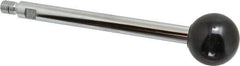 Gibraltar - 3/8-16 Stem, 1-3/8" Knob Diam, 1/2" Shaft Diam, Gear Lever Arm with Ball Knob - 1/2" Thread Length, 5.8" Handle Length, Steel Shaft, Phenolic Knob - USA Tool & Supply