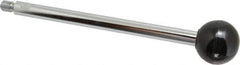 Gibraltar - 3/8-16 Stem, 1-3/8" Knob Diam, 0.47" Shaft Diam, Gear Lever Arm with Ball Knob - 1/2" Thread Length, 7.1" Handle Length, Steel Shaft, Phenolic Knob - USA Tool & Supply