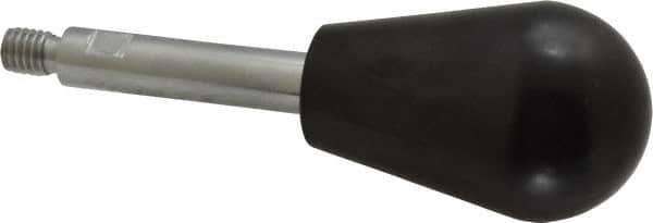 Gibraltar - 3/8-16 Stem, 1-5/8" Knob Diam, 0.47" Shaft Diam, Gear Lever Arm with Oval Knob - 1/2" Thread Length, 4-1/2" Handle Length, Steel Shaft, Phenolic Knob - USA Tool & Supply