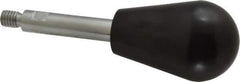 Gibraltar - 3/8-16 Stem, 1-5/8" Knob Diam, 0.47" Shaft Diam, Gear Lever Arm with Oval Knob - 1/2" Thread Length, 4-1/2" Handle Length, Steel Shaft, Phenolic Knob - USA Tool & Supply