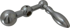 Gibraltar - 9/16" Hub Diam x 9/16" Hub Height Revolving Crank Handle - 5/16" Reamed Bore, 1" Knob Diam, 2-3/4" High, 2-1/2" Center to Center, Steel - USA Tool & Supply