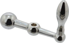 Gibraltar - 11/16" Hub Diam x 11/16" Hub Height Solid Crank Handle - 3/8" Reamed Bore, 1-1/4" Knob Diam, 3-1/4" High, 4" Center to Center, Steel - USA Tool & Supply