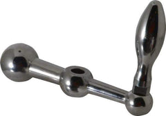 Gibraltar - 7/8" Hub Diam x 7/8" Hub Height Revolving Crank Handle - 1/2" Reamed Bore, 1-1/2" Knob Diam, 4-3/16" High, 5" Center to Center, Steel - USA Tool & Supply