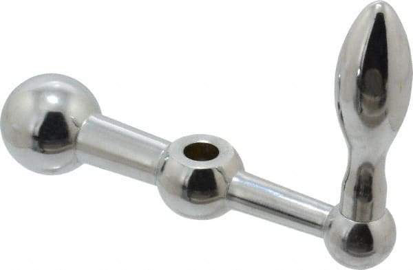Gibraltar - 7/8" Hub Diam x 7/8" Hub Height Solid Crank Handle - 1/2" Reamed Bore, 1-1/2" Knob Diam, 3-15/16" High, 5" Center to Center, Steel - USA Tool & Supply
