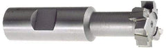 Interstate - 21/32" Cut Diam, 17/64" Cut Width, 21/64" Neck Diam, 1/2" Shank Diam, 2-11/16" OAL, M42 Cobalt T-Slot Cutter - Uncoated, 5/16" Bolt, Straight Teeth, 8 Teeth - USA Tool & Supply