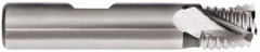 Interstate - 1/2" Diam, Coarse Pitch, 1/2" LOC, 3 Flute Cobalt Roughing Square End Mill - Uncoated, 2-1/2" OAL, 1/2" Shank Diam, Single End, Centercutting - USA Tool & Supply