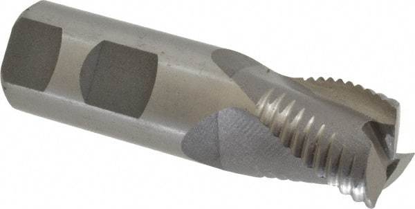 Value Collection - 1" Diam, Coarse Pitch, 1" LOC, 3 Flute Cobalt Roughing Square End Mill - Uncoated, 3-1/2" OAL, 1" Shank Diam, Single End, Centercutting - USA Tool & Supply