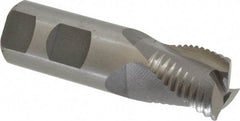 Value Collection - 1" Diam, Coarse Pitch, 1" LOC, 3 Flute Cobalt Roughing Square End Mill - Uncoated, 3-1/2" OAL, 1" Shank Diam, Single End, Centercutting - USA Tool & Supply