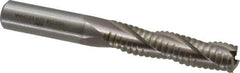 Value Collection - 1/2" Diam, 2" LOC, 3 Flute Cobalt Roughing & Finishing Square End Mill - Uncoated, 4" OAL, 1/2" Shank Diam, Weldon Shank, 30° Helix, Non-Centercutting - USA Tool & Supply