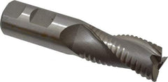 Value Collection - 1" Diam, 2" LOC, 3 Flute Cobalt Roughing & Finishing Square End Mill - Uncoated, 4-1/2" OAL, 1" Shank Diam, Weldon Shank, 30° Helix, Non-Centercutting - USA Tool & Supply
