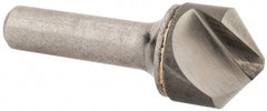 Hertel - 1" Head Diam, 1/2" Shank Diam, 1 Flute 100° Solid Carbide Countersink - USA Tool & Supply
